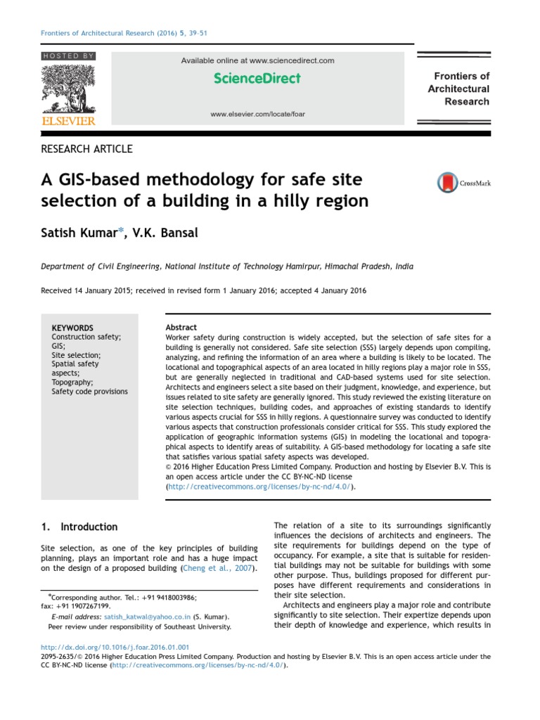 GIS for Safe Building Site Selection | PDF | Geographic Information ...
