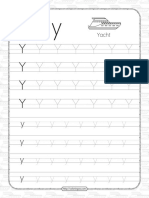 Printable Dotted Letter y Tracing PDF Worksheet