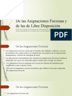 De Las Asignaciones Forzosas