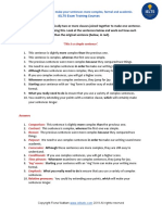 IELTS Complex Sentences