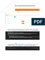 Automatizacao Da Criacao de Tabela Atraves de Formulario