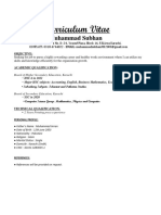 Curriculum Vitae (SUBHAN)