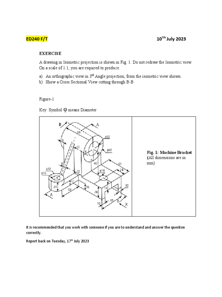 Isometric to Orthographic Projection Guide | PDF | Teaching Methods ...