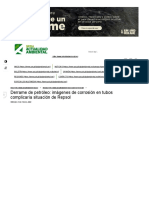 Derrame de Petróleo - Imágenes de Corrosión en Tubos Complicaría Situación de Repsol