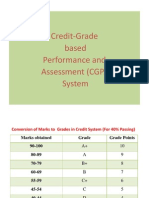 CGPA system for credit-based performance assessment