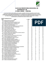 Resultado Geral Parcial - Esperança