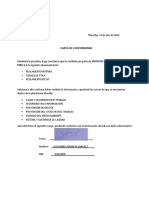 Formato - Carta de Conformidad - Inducción