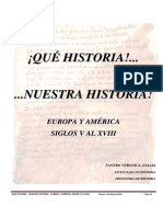 ¡QUE HISTORIA ... NUESTRA HISTORIA. Europa y América. Siglos XV Al XVIII