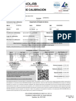 Certificado de Calibración: Coneprosa