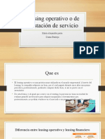 Leasing Operativo o de Prestación de Servicio