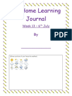 My Home Learning Journal: Week 13 - 6 July