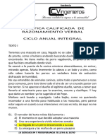 PRÁCTICA CALIFICADA de Raz. Verbal Anual INTEGRAL