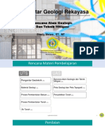 Pengantar Geologi Rekayasa I - #6 Bencana Alam Geologis Dan Teknik Mitigasi (Sesi 1)