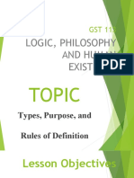 Logic and Philosophy Definitions