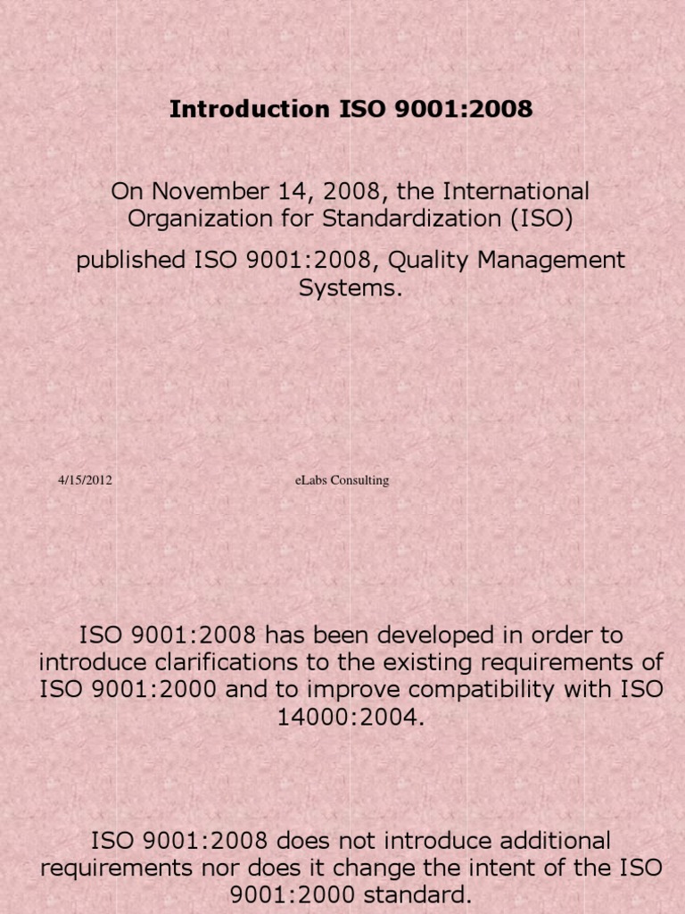 Iso 9001 - 2008 Imp Changes | PDF | Iso 9000 | Quality Management System