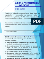 2.1 Tema - Organización y Presentación de Datos