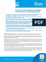 Comunicado Informe de Sostenibilidad 2022