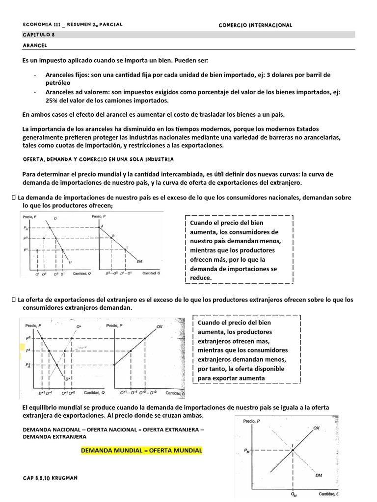 Tipos y efectos de aranceles en comercio | PDF | Arancel | Precios