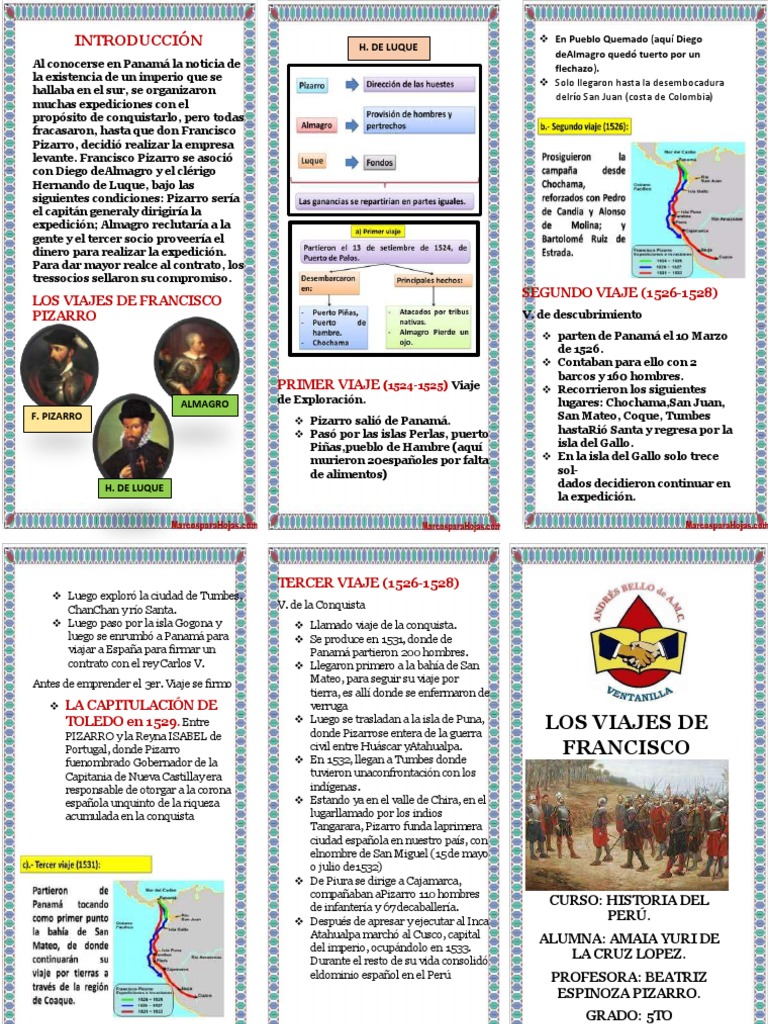 3 Viajes de Pizarro | PDF | Francisco Pizarro | América del Sur