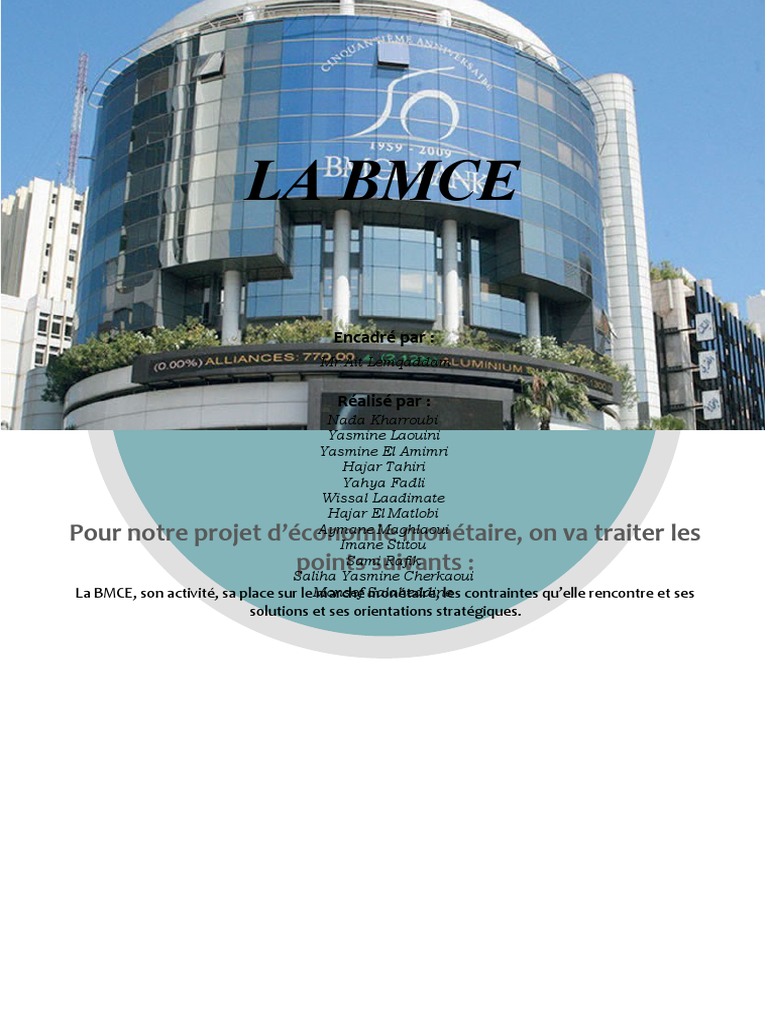 Analyse de la BMCE et ses enjeux | PDF