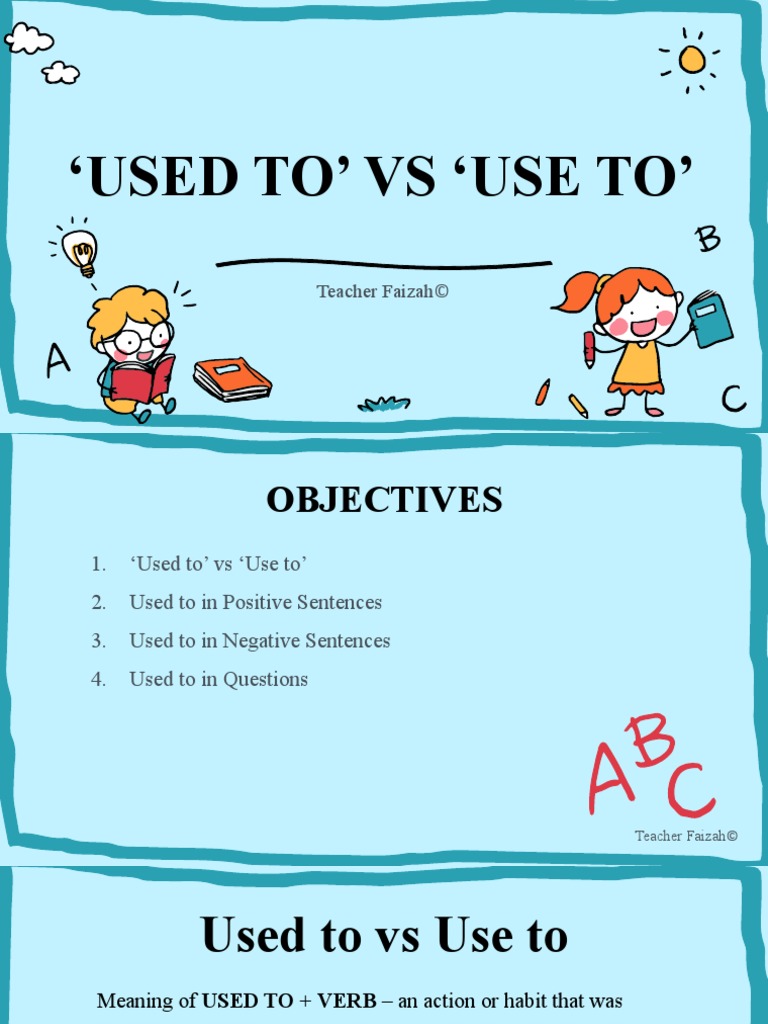 Eng Y6 U2 Used To VS Use To PDF