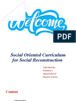 Social Oriented Curriculum For Social Reconstruction