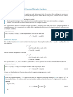 5.3 - DeMoivre's Theorem and Powers of Complex Numbers - Mathematics LibreTexts