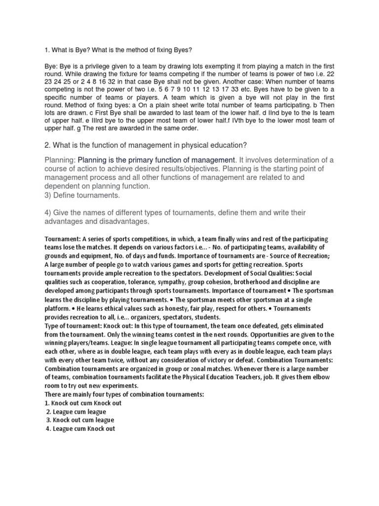 What Is The Function of Management in Physical Education? PDF