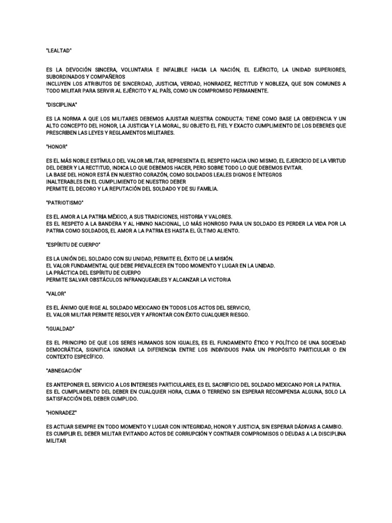 Valores Militares | PDF
