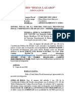 AMPLIACIÓN DE DENUNCIA PENAL POR ACOSO Y DESOBEDIENCIA O RESISTENCIA A LA AUTORIDAD - YESSICA QUILCA LAURENTE Borrador