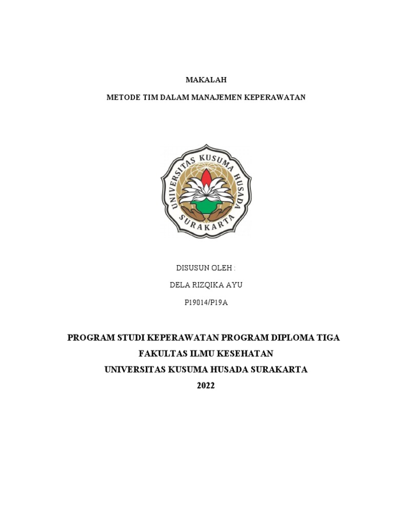 Metode Tim dalam Keperawatan | PDF | Kesehatan Holistik