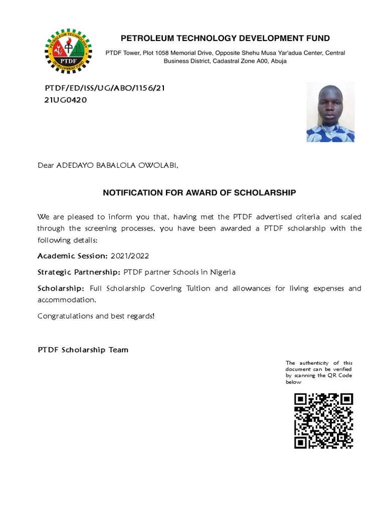 PTDF - Induction Invitation Letter | PDF