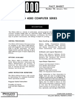 Fact Sheet 9A Philco 4000 Computer Series Jan1963