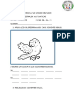 Evaluacion Semestral de Matematicas Transicion