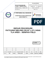 Repair Procedure Patching Welded 42-L-P1-1404A TLA AREA - SENIPAH FIELD