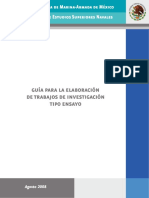 Guía para Elaborar Un Trabajo de Investigacion Tipo Ensayo