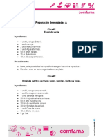 Recetario Preparación de Ensaladas A