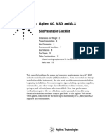 Agilent GC, MSD, and ALS: Site Preparation Checklist