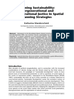 Artículo - Intragenrational Justice in Spatial Planning - Manderscheid2011