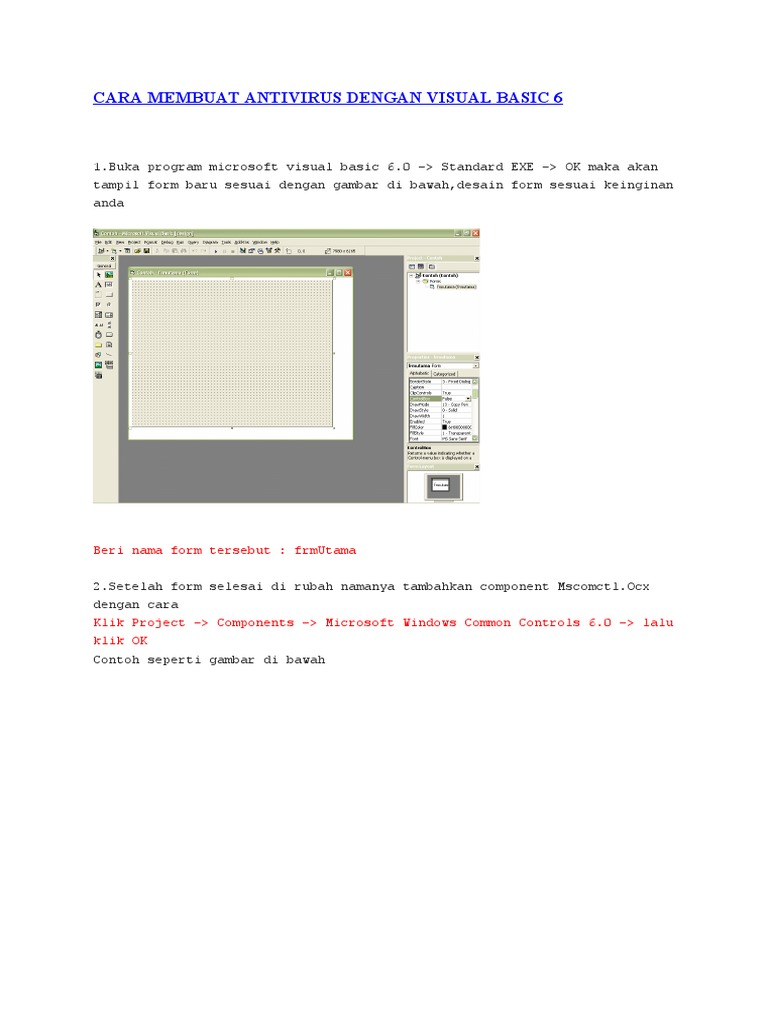 Cara Membuat Antivirus Dengan Visual Basic 6 | PDF | Metode & Bahan Ajar