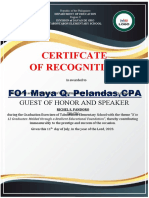 Certificate of Recognition For Guest of Honor and Speaker Template 4