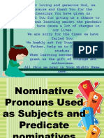 Nominative Pronouns Used As Subjects and Predicate Nominatives G5