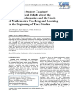 Mathematics Student Teachers Epistemological Beliefs About The Nature of Mathematics and The Goals 4299