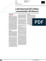 Il gotha dei laureati a Uniurb crea la community del futuro - Il Corriere Adriatico del 13 luglio 2023