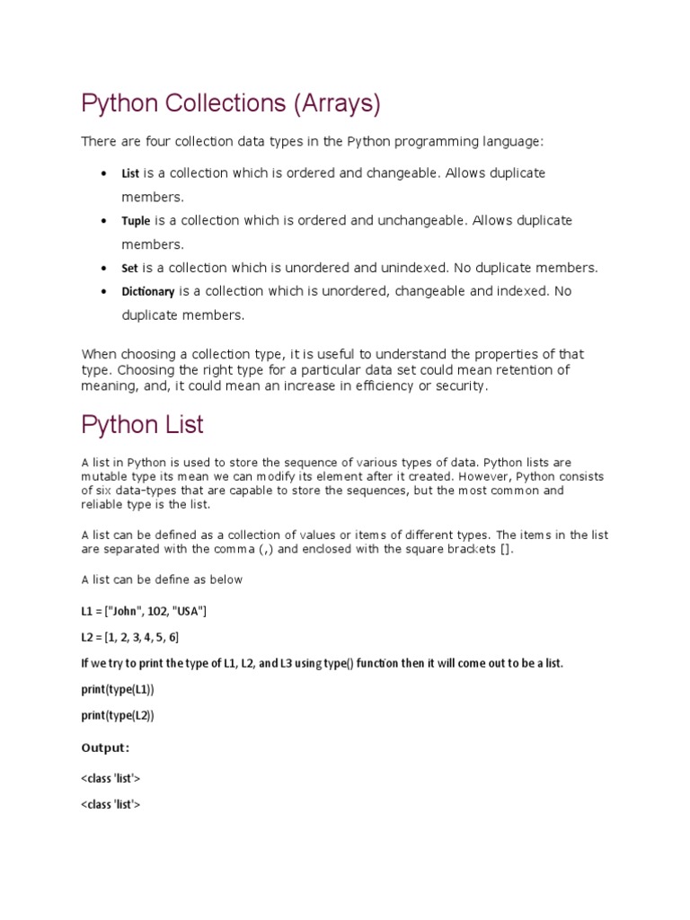 Python List | Download Free PDF | Control Flow | Computer Programming