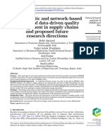 A Systematic and Network-Based Analysis of Data-Driven Quality Management in Supply Chains and Proposed Future Research Directions