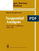 Sequanatial Analysis David Siegmund 1985
