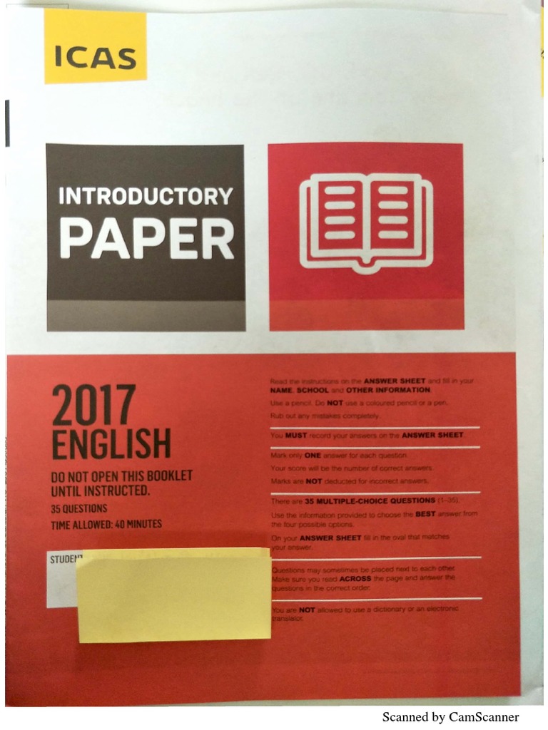 ICAS English Past Papers Collection | PDF