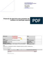 1 Protocolo de Ejercicios para Pacientes de Rehabilitación Cardiaca Con Patología Isquémica