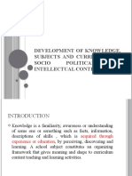 2.development of Knowledge, Subjects and Curriculum in Socio Political and Intellectual Contexts